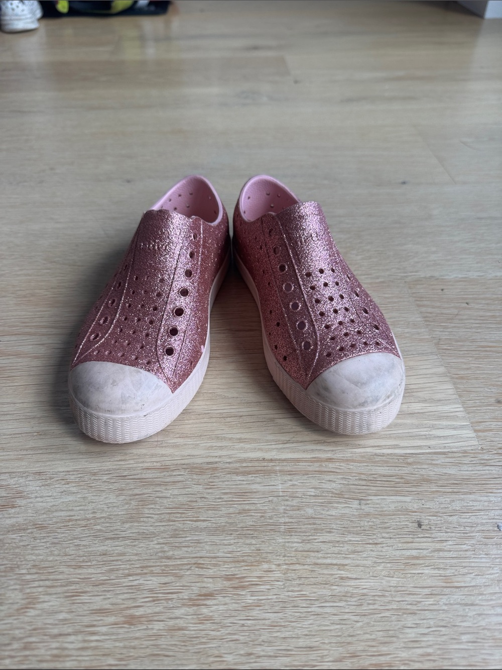 Native Shoes Kids Glitter Slip-On Sneakers - Rose Pink